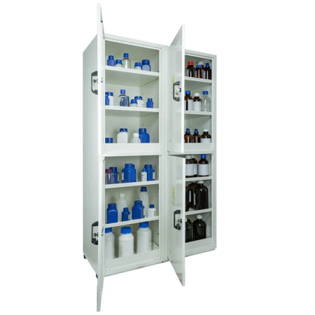 Armoire compartimentée, haute 4 portes, 4 compartiments, 8 étagères, Stockage de produits peu agressifs. Armoire compartimentée, haute 4 portes, 4 compartiments, 8 étagères, Stockage de produits peu agressifs.