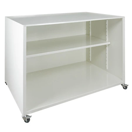 Table roulante avec étagère amovible pour hotte Table roulante avec étagère amovible pour hotte