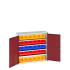16926500 - VERSO Armoire à Bacs - Avec 4 Tablettes, 30 Bacs - LxPxH 1050x350x1000mm - Rouge Pourpre RAL 3004 16926500 - VERSO Armoire à Bacs - Avec 4 Tablettes, 30 Bacs - LxPxH 1050x350x1000mm - Rouge Pourpre RAL 3004