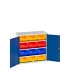 16926550 - VERSO Armoire à Bacs - Avec 3 Tablettes, 12 Bacs - LxPxH 1050x550x1000mm - Bleu Gentiane RAL 5010 16926550 - VERSO Armoire à Bacs - Avec 3 Tablettes, 12 Bacs - LxPxH 1050x550x1000mm - Bleu Gentiane RAL 5010