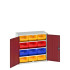 16926550 - VERSO Armoire à Bacs - Avec 3 Tablettes, 12 Bacs - LxPxH 1050x550x1000mm - Rouge Pourpre RAL 3004 16926550 - VERSO Armoire à Bacs - Avec 3 Tablettes, 12 Bacs - LxPxH 1050x550x1000mm - Rouge Pourpre RAL 3004