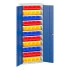 16926401 - VERSO Armoire à Bacs - Avec 10 Tablettes, 44 Bacs - LxPxH 800x350x2000mm - Bleu Gentiane RAL 5010 16926401 - VERSO Armoire à Bacs - Avec 10 Tablettes, 44 Bacs - LxPxH 800x350x2000mm - Bleu Gentiane RAL 5010