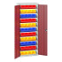 16926401 - VERSO Armoire à Bacs - Avec 10 Tablettes, 44 Bacs - LxPxH 800x350x2000mm - Rouge Pourpre RAL 3004 16926401 - VERSO Armoire à Bacs - Avec 10 Tablettes, 44 Bacs - LxPxH 800x350x2000mm - Rouge Pourpre RAL 3004