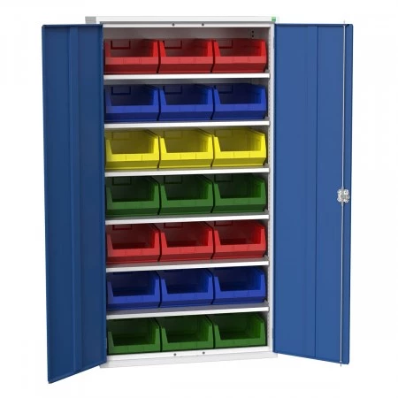 Armoire d'atelier 21 grands bacs à bec