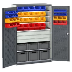 Armoire lourde CUBIO à tiroirs et bacs europe - Hauteur 2000 mm