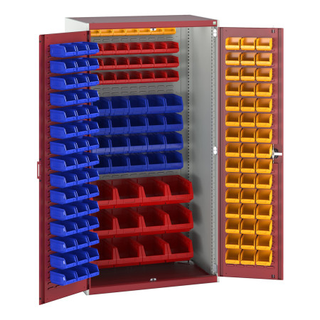 40021129 - Armoire CUBIO SMF-10620-25 - Portes à Bacs, Fond à Bacs, 150 Bacs - LxPxH 1050x650x2000mm - Rouge Pourpre RAL 3004 40021129 - Armoire CUBIO SMF-10620-25 - Portes à Bacs, Fond à Bacs, 150 Bacs - LxPxH 1050x650x2000mm - Rouge Pourpre RAL 3004