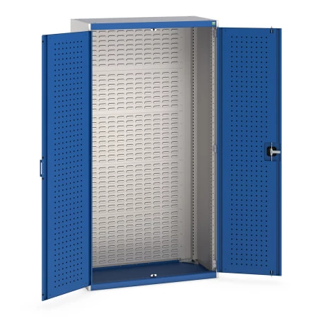 40013055 - Armoire CUBIO SMF-10520-14 - Avec Portes Perfo et Fond à Bacs - LxPxH 1050x525x2000mm - Bleu Gentiane RAL 5010 40013055 - Armoire CUBIO SMF-10520-14 - Avec Portes Perfo et Fond à Bacs - LxPxH 1050x525x2000mm - Bleu Gentiane RAL 5010