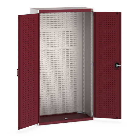 40013055 - Armoire CUBIO SMF-10520-14 - Avec Portes Perfo et Fond à Bacs - LxPxH 1050x525x2000mm - Rouge Pourpre RAL 3004 40013055 - Armoire CUBIO SMF-10520-14 - Avec Portes Perfo et Fond à Bacs - LxPxH 1050x525x2000mm - Rouge Pourpre RAL 3004