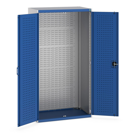 40021103 - Armoire CUBIO SMF-10620-14 - Avec Portes Perfo et Fond à Bacs - LxPxH 1050x650x2000mm - Bleu Gentiane RAL 5010 40021103 - Armoire CUBIO SMF-10620-14 - Avec Portes Perfo et Fond à Bacs - LxPxH 1050x650x2000mm - Bleu Gentiane RAL 5010