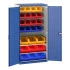 40021118 - Armoire CUBIO SMF-10620-119 - Portes Perfo, Fond Bacs, 3 Tablettes, 25 Bacs - LxPxH 1050x650x2000mm - Bleu Gentiane RAL 5010 40021118 - Armoire CUBIO SMF-10620-119 - Portes Perfo, Fond Bacs, 3 Tablettes, 25 Bacs - LxPxH 1050x650x2000mm - Bleu Gentiane RAL 5010