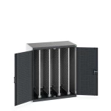 40301029 - Armoire CUBIO SMV-10612-43 - Portes Perfo, 4 Pann à Bacs Coulissants - LxPxH 1050x650x1200mm - Gris Anthracite RAL 7016 40301029 - Armoire CUBIO SMV-10612-43 - Portes Perfo, 4 Pann à Bacs Coulissants - LxPxH 1050x650x1200mm - Gris Anthracite RAL 7016