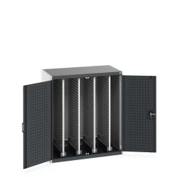 Armoire lourde CUBIO pour outillage et panneaux coulissants à bacs