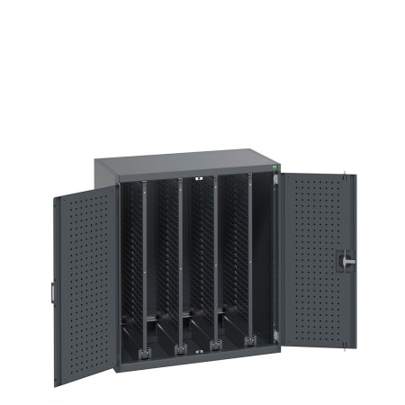 40301029 - Armoire CUBIO SMV-10612-43 - Portes Perfo, 4 Pann à Bacs Coulissants - LxPxH 1050x650x1200mm - Full Gris Anthracite RAL 7016 40301029 - Armoire CUBIO SMV-10612-43 - Portes Perfo, 4 Pann à Bacs Coulissants - LxPxH 1050x650x1200mm - Full Gris Anthracite RAL 7016