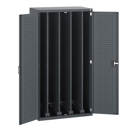 40301035 - Armoire CUBIO SMV-10620-43 - Portes Perfo 4 Pann à Bacs Coulissants - LxPxH 1050x650x2000mm - Full Gris Anthracite RAL 7016 40301035 - Armoire CUBIO SMV-10620-43 - Portes Perfo 4 Pann à Bacs Coulissants - LxPxH 1050x650x2000mm - Full Gris Anthracite RAL 7016