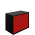 Armoire à Tiroirs ATS - De 3 à 10 Tiroirs - LxPxH 1300x750x1000 mm - Caisson Noir RAL 9005 Façade Rouge RAL 3000 Armoire à Tiroirs ATS - De 3 à 10 Tiroirs - LxPxH 1300x750x1000 mm - Caisson Noir RAL 9005 Façade Rouge RAL 3000