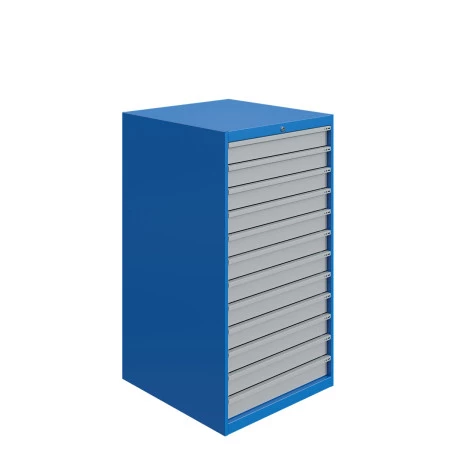 Armoire à Tiroirs ATS - De 4 à 12 Tiroirs - LxPxH 700x750x1300 mm - Caisson Bleu RAL 5015 Facade Gris Clair RAL 7035 Armoire à Tiroirs ATS - De 4 à 12 Tiroirs - LxPxH 700x750x1300 mm - Caisson Bleu RAL 5015 Facade Gris Clair RAL 7035