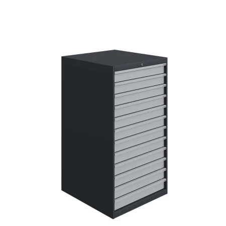 Armoire à Tiroirs ATS - De 4 à 12 Tiroirs - LxPxH 700x750x1300 mm - Caisson Gris Anthracite RAL 7016 Façade Gris Clair RAL 7035 Armoire à Tiroirs ATS - De 4 à 12 Tiroirs - LxPxH 700x750x1300 mm - Caisson Gris Anthracite RAL 7016 Façade Gris Clair RAL 7035