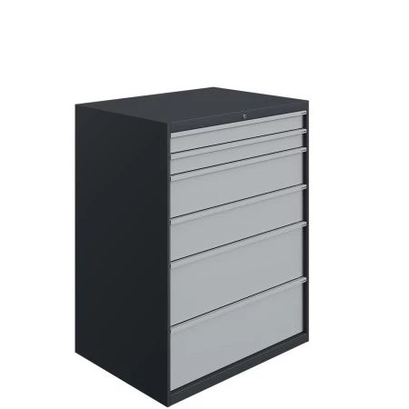 Armoire à Tiroirs ATS - De 4 à 12 Tiroirs - LxPxH 1000x750x1300 mm - Caisson Gris Anthracite RAL 7016 Façade Gris Clair RAL 7035 Armoire à Tiroirs ATS - De 4 à 12 Tiroirs - LxPxH 1000x750x1300 mm - Caisson Gris Anthracite RAL 7016 Façade Gris Clair RAL 7035