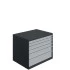 Armoire à Tiroirs ATS - De 3 à 8 Tiroirs - LxPxH 1000x750x800 mm - Caisson Gris Anthracite RAL 7016 Façade Gris Clair RAL 7035 Armoire à Tiroirs ATS - De 3 à 8 Tiroirs - LxPxH 1000x750x800 mm - Caisson Gris Anthracite RAL 7016 Façade Gris Clair RAL 7035