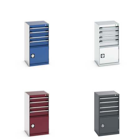 40010043 - Armoire Tiroirs et Porte CUBIO SL-5510-51 - Avec 4 Tiroirs et 1 Porte - LxPxH 525x525x1000mm 40010043 - Armoire Tiroirs et Porte CUBIO SL-5510-51 - Avec 4 Tiroirs et 1 Porte - LxPxH 525x525x1000mm