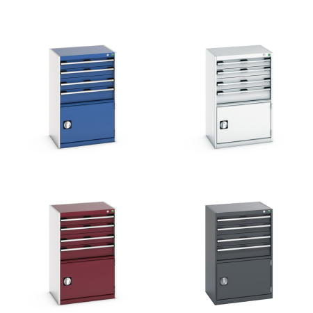 40011052 - CUBIO Armoire à Tiroirs et Porte SL-6510-51 - Avec 4 Tiroirs et 1 Porte - LxPxH 650x525x1000mm 40011052 - CUBIO Armoire à Tiroirs et Porte SL-6510-51 - Avec 4 Tiroirs et 1 Porte - LxPxH 650x525x1000mm