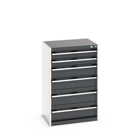 40011054 - CUBIO Armoire à Tiroirs SL-6510-61 - Avec 6 Tiroirs - LxPxH 650x525x1000mm - Gris Anthracite RAL 7016 40011054 - CUBIO Armoire à Tiroirs SL-6510-61 - Avec 6 Tiroirs - LxPxH 650x525x1000mm - Gris Anthracite RAL 7016