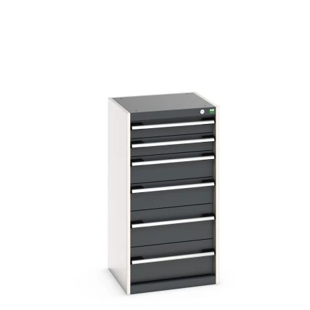 40010047 - CUBIO Armoire à Tiroirs SL-5510-61 - Avec 6 Tiroirs - LxPxH 525x525x1000mm - Gris Anthracite RAL 7016 40010047 - CUBIO Armoire à Tiroirs SL-5510-61 - Avec 6 Tiroirs - LxPxH 525x525x1000mm - Gris Anthracite RAL 7016
