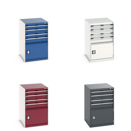 40027023 - Armoire à Tiroirs et Porte CUBIO SL-6710-51 - Avec 4 Tiroirs et 1 Porte - LxPxH 650x750x1000mm 40027023 - Armoire à Tiroirs et Porte CUBIO SL-6710-51 - Avec 4 Tiroirs et 1 Porte - LxPxH 650x750x1000mm