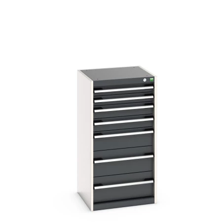 40010051 - CUBIO Armoire à Tiroirs SL-5510-73 - Avec 7 Tiroirs - LxPxH 525x525x1000mm - Gris Anthracite RAL 7016 40010051 - CUBIO Armoire à Tiroirs SL-5510-73 - Avec 7 Tiroirs - LxPxH 525x525x1000mm - Gris Anthracite RAL 7016