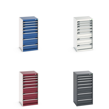 40010051 - CUBIO Armoire à Tiroirs SL-5510-73 - Avec 7 Tiroirs - LxPxH 525x525x1000mm 40010051 - CUBIO Armoire à Tiroirs SL-5510-73 - Avec 7 Tiroirs - LxPxH 525x525x1000mm