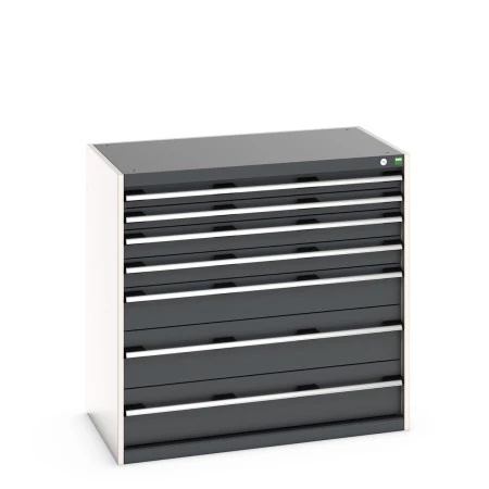 40021029 - CUBIO Armoire à Tiroirs SL-10610-71 - Avec 7 Tiroirs - LxPxH 1050x650x1000mm - Gris Anthracite RAL 7016 40021029 - CUBIO Armoire à Tiroirs SL-10610-71 - Avec 7 Tiroirs - LxPxH 1050x650x1000mm - Gris Anthracite RAL 7016