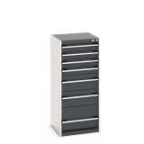 40010119 - Armoire à Tiroirs CUBIO SL-5512-7 - Avec 7 Tiroirs - LxPxH 525x525x1200mm - Gris Anthracite RAL 7016 40010119 - Armoire à Tiroirs CUBIO SL-5512-7 - Avec 7 Tiroirs - LxPxH 525x525x1200mm - Gris Anthracite RAL 7016