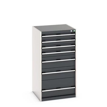 40019069 - CUBIO Armoire à Tiroirs SL-6612-71 - Avec 7 Tiroirs - LxPxH 650x650x1200mm - Gris Anthracite RAL 7016 40019069 - CUBIO Armoire à Tiroirs SL-6612-71 - Avec 7 Tiroirs - LxPxH 650x650x1200mm - Gris Anthracite RAL 7016