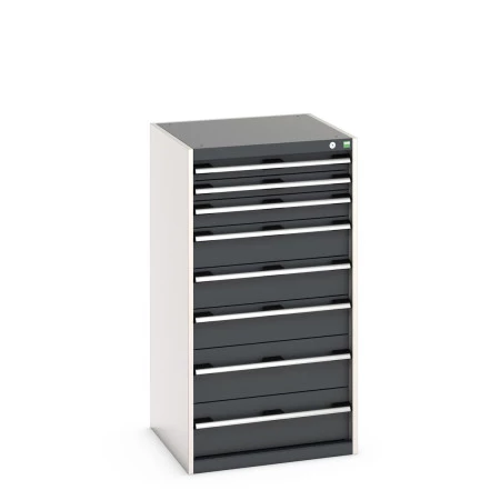 40019071 - CUBIO Armoire à Tiroirs SL-6612-81 - Avec 8 Tiroirs - LxPxH 650x650x1200mm - Gris Anthracite RAL 7016 40019071 - CUBIO Armoire à Tiroirs SL-6612-81 - Avec 8 Tiroirs - LxPxH 650x650x1200mm - Gris Anthracite RAL 7016