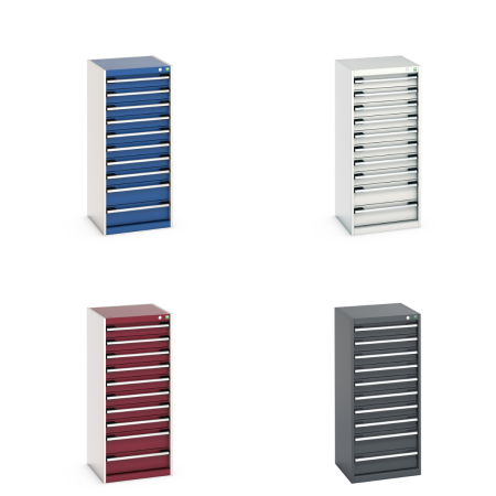 40010123 - Armoire à Tiroirs CUBIO SL-5512-10 - Avec 10 Tiroirs - LxPxH 525x525x1200mm 40010123 - Armoire à Tiroirs CUBIO SL-5512-10 - Avec 10 Tiroirs - LxPxH 525x525x1200mm