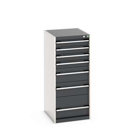 40018067 - Armoire à Tiroirs CUBIO SL-5612-7 - Avec 7 Tiroirs - LxPxH 525x650x1200mm - Gris Anthracite RAL 7016 40018067 - Armoire à Tiroirs CUBIO SL-5612-7 - Avec 7 Tiroirs - LxPxH 525x650x1200mm - Gris Anthracite RAL 7016