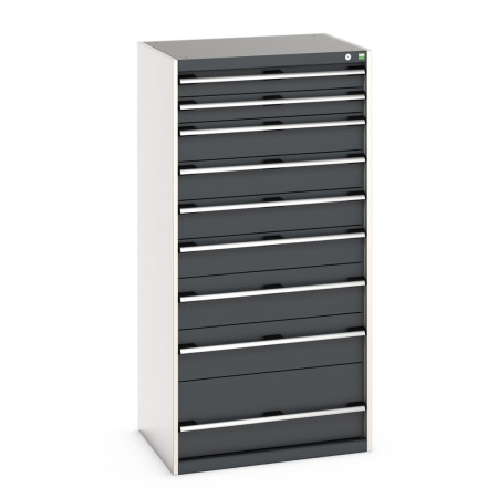 40020067 - CUBIO Armoire à Tiroirs SL-8616-91 - Avec 9 Tiroirs - LxPxH 800x650x1600mm - Gris Anthracite RAL 7016 40020067 - CUBIO Armoire à Tiroirs SL-8616-91 - Avec 9 Tiroirs - LxPxH 800x650x1600mm - Gris Anthracite RAL 7016