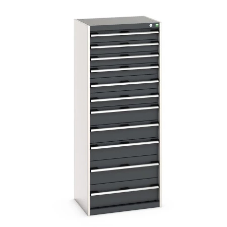 40011067 - Armoire à Tiroirs CUBIO SL-6516-111 - Avec 11 Tiroirs - LxPxH 650x525x1600mm - Gris Anthracite RAL 7016 40011067 - Armoire à Tiroirs CUBIO SL-6516-111 - Avec 11 Tiroirs - LxPxH 650x525x1600mm - Gris Anthracite RAL 7016