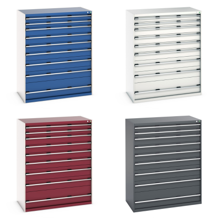 40030075 - CUBIO Armoire à Tiroirs SL 13716-9 - Avec 9 Tiroirs - LxPxH 1300x750x1600mm 40030075 - CUBIO Armoire à Tiroirs SL 13716-9 - Avec 9 Tiroirs - LxPxH 1300x750x1600mm