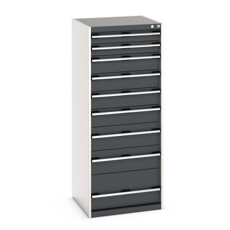 40019154 - CUBIO Armoire à Tiroirs SL-6616-91 - Avec 9 Tiroirs - LxPxH 650x650x1600mm - Gris Anthracite RAL 7016 40019154 - CUBIO Armoire à Tiroirs SL-6616-91 - Avec 9 Tiroirs - LxPxH 650x650x1600mm - Gris Anthracite RAL 7016