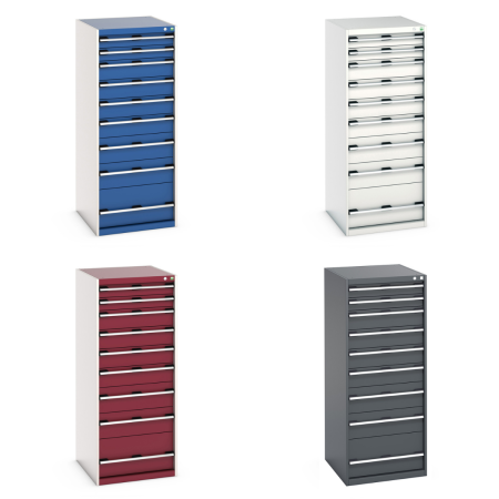 40027045 - Armoire à Tiroirs CUBIO SL-6716-91 - Avec 9 Tiroirs - LxPxH 650x750x1600mm 40027045 - Armoire à Tiroirs CUBIO SL-6716-91 - Avec 9 Tiroirs - LxPxH 650x750x1600mm
