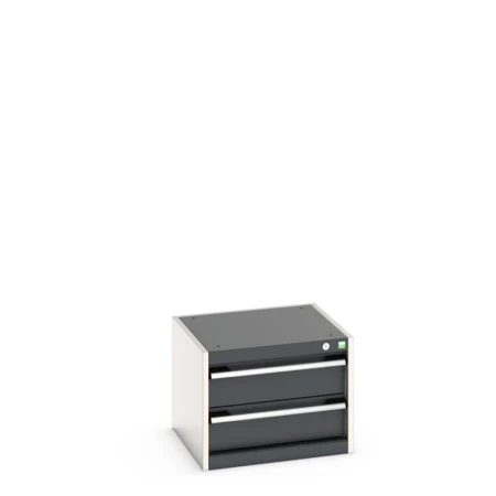 40010005 - CUBIO Armoire à Tiroirs SL-554-21 - Avec 2 Tiroirs - LxPxH 525x525x400mm - Gris Anthracite RAL 7016