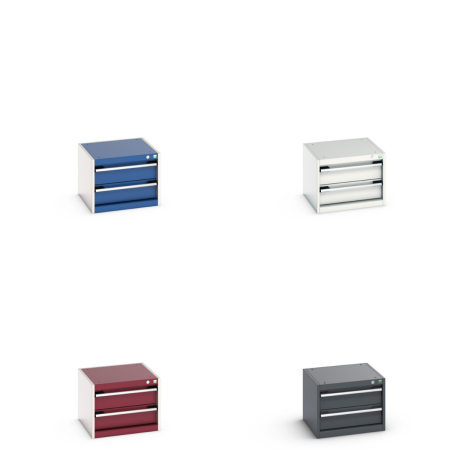 40010005 - CUBIO Armoire à Tiroirs SL-554-21 - Avec 2 Tiroirs - LxPxH 525x525x400mm 40010005 - CUBIO Armoire à Tiroirs SL-554-21 - Avec 2 Tiroirs - LxPxH 525x525x400mm