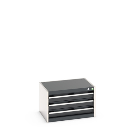 40011068 - Armoire à Tiroirs CUBIO SL-654-33 - Avec 3 Tiroirs - LxPxH 650x525x400mm - Gris Anthracite RAL 7016 40011068 - Armoire à Tiroirs CUBIO SL-654-33 - Avec 3 Tiroirs - LxPxH 650x525x400mm - Gris Anthracite RAL 7016