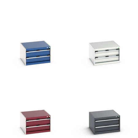 40019005 - CUBIO Armoire à Tiroirs SL-664-21 - Avec 2 Tiroirs - LxPxH 650x650x400mm 40019005 - CUBIO Armoire à Tiroirs SL-664-21 - Avec 2 Tiroirs - LxPxH 650x650x400mm
