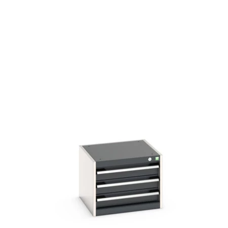 40010009 - Armoire à Tiroirs CUBIO SL-554-33 - Avec 3 Tiroirs - LxPxH 525x525x400mm - Gris Anthracite RAL 7016 40010009 - Armoire à Tiroirs CUBIO SL-554-33 - Avec 3 Tiroirs - LxPxH 525x525x400mm - Gris Anthracite RAL 7016