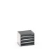 40010009 - Armoire à Tiroirs CUBIO SL-554-33 - Avec 3 Tiroirs - LxPxH 525x525x400mm - Gris Anthracite RAL 7016 40010009 - Armoire à Tiroirs CUBIO SL-554-33 - Avec 3 Tiroirs - LxPxH 525x525x400mm - Gris Anthracite RAL 7016
