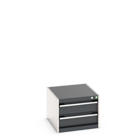 40018005 - CUBIO Armoire à Tiroirs SL-564-21 - Avec 2 Tiroirs - LxPxH 525x650x400mm - Gris Anthracite RAL 7016 40018005 - CUBIO Armoire à Tiroirs SL-564-21 - Avec 2 Tiroirs - LxPxH 525x650x400mm - Gris Anthracite RAL 7016