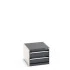 40018005 - CUBIO Armoire à Tiroirs SL-564-21 - Avec 2 Tiroirs - LxPxH 525x650x400mm - Gris Anthracite RAL 7016 40018005 - CUBIO Armoire à Tiroirs SL-564-21 - Avec 2 Tiroirs - LxPxH 525x650x400mm - Gris Anthracite RAL 7016