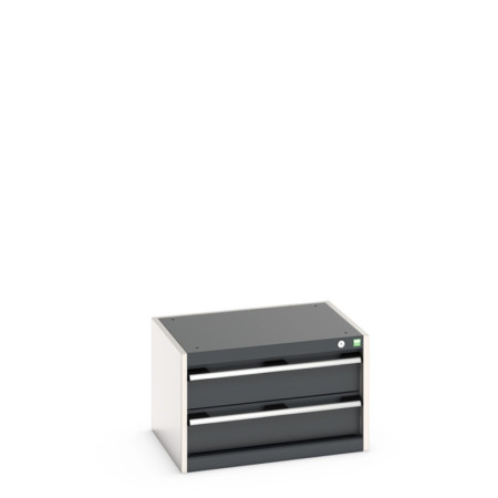 40011037 - CUBIO Armoire à Tiroirs SL-654-21 - Avec 2 Tiroirs - LxPxH 650x525x400mm - Gris Anthracite RAL 7016 40011037 - CUBIO Armoire à Tiroirs SL-654-21 - Avec 2 Tiroirs - LxPxH 650x525x400mm - Gris Anthracite RAL 7016